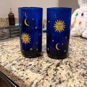 Vintage Libbey Celestial Cobalt Blue Cups